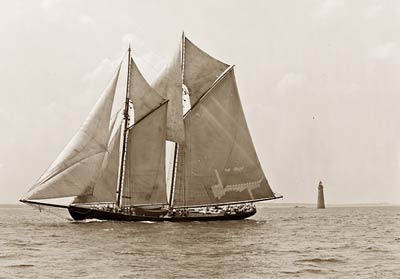 Fishing smacks, James W. Parker Yacht, Fishermen's race 1907