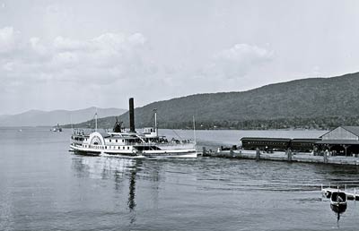 Horicon sidewheeler steam boat Lake George, New York 1904