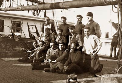 SS Roosevelt crew on first deck, Battle Harbor