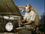 African American mechanic, motor maintenance 1942