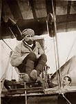 Roger Sommer French aviator in Farman biplane
