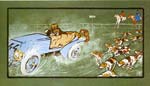 Car and hunting fox 1904, Umberto Boccioni