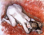 Kneeling Nude Edgar Degas
