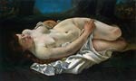 reclining woman Gustave Courbet
