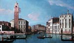 Canal in the city by Canaletto