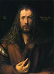Self Portrait in a Fur-Collard Robe Albrecht Durer
