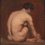 Male Nude Kneeling, from the back William Etty
