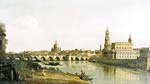 View of dresden from the right bank of the elbe with the augustu