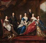 Charles XI?s family with relatives from the duchy Holstein Gotto
