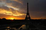 Sun rising at Eiffel Tower, Paris