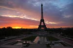 Morning sun rise, Eiffel Tower, Paris, France