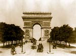 France - Paris - L'Arc de Triomphe de l'Etoile horse-drawn carri
