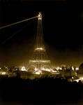 Eiffel Tower illuminated at Paris Exposition, 1900