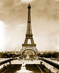 Eiffel Tower, looking toward Trocadero Palace, Paris Exposition,