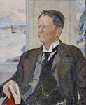 Portrait of Swedish scientist Hjalmar Theel