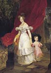 Portrait of grand duchess elena pavlovna and her daughter Maria