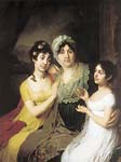 Portrait of Countess Anna Ivanovna Bezborodko with Daughters Lyu