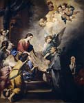 La descension de la Virgen para premiar los escritos de San Ilde