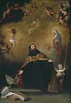 San Agustin entre Cristo y la Virgen