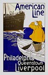 American Line Philadelphia Liverpool Poster.