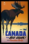 Canada for Big Game Travel Canadian Pacific Poster.