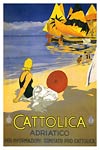 Cattolica, Italy - Italian Riviera Vintage travel poster