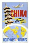 China northwest orient airlines poster