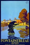 Fontainebleau, France Vintage travel poster