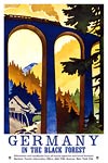 Black Forest, Germany Vintage travel poster