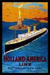 Holland America Line, Rotterdam, New York Travel Poster