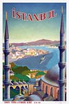 Istanbul vintage travel poster