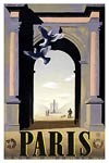 Paris Arc de Triomphe travel poster
