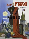 Paris vintage travel poster