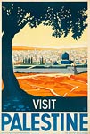 Visit Palenstine vintage travel poster