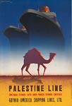 Palestine Line, vintage travel poster