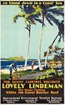 Lovely Lindeman, Great Barrier Reef vintage travel poster