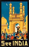 Indian vintage travel poster