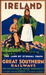Ireland the land of eternal youth tourist poster