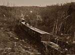 Soldiers on top of train boxcars Civil War