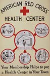 American Red Cross health center WWI world war one poster
