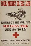 Your money or his life Subscribe to the war fund WWI Poster