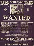Earn while you learn Wanted machinists World War I Poster