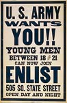 U.S. Army wants you!! World War One Poster