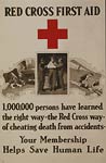 Red Cross first aid World War One Poster