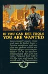 If you can use tools you are wanted - Shipyard - WWI Poster