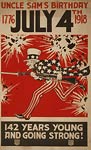 Uncle Sam's birthday July 4th - World War I Poster
