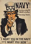 Navy! Uncle Sam is calling you - World War One Poster