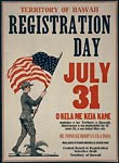 Territory of Hawaii registration day - World War I Poster