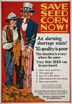 Uncle Sam and a farmer with corn - WWI Poster