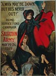 A man may be down but he's never out WWI Poster